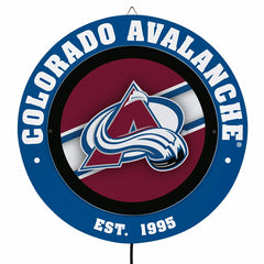 Colorado Avalanche, Metal Lite, Round - NHL