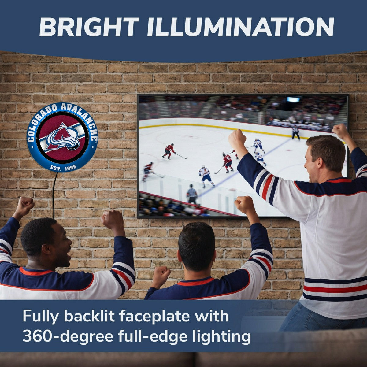 Colorado Avalanche, Metal Lite, Round - NHL