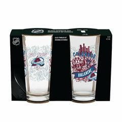 Colorado Avalanche 16oz Glass pint, Set of 2 - NHL Home