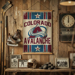 Colorado Avalanche, Canvas Wall Tapestry, Medium, 36x24 - NHL Home