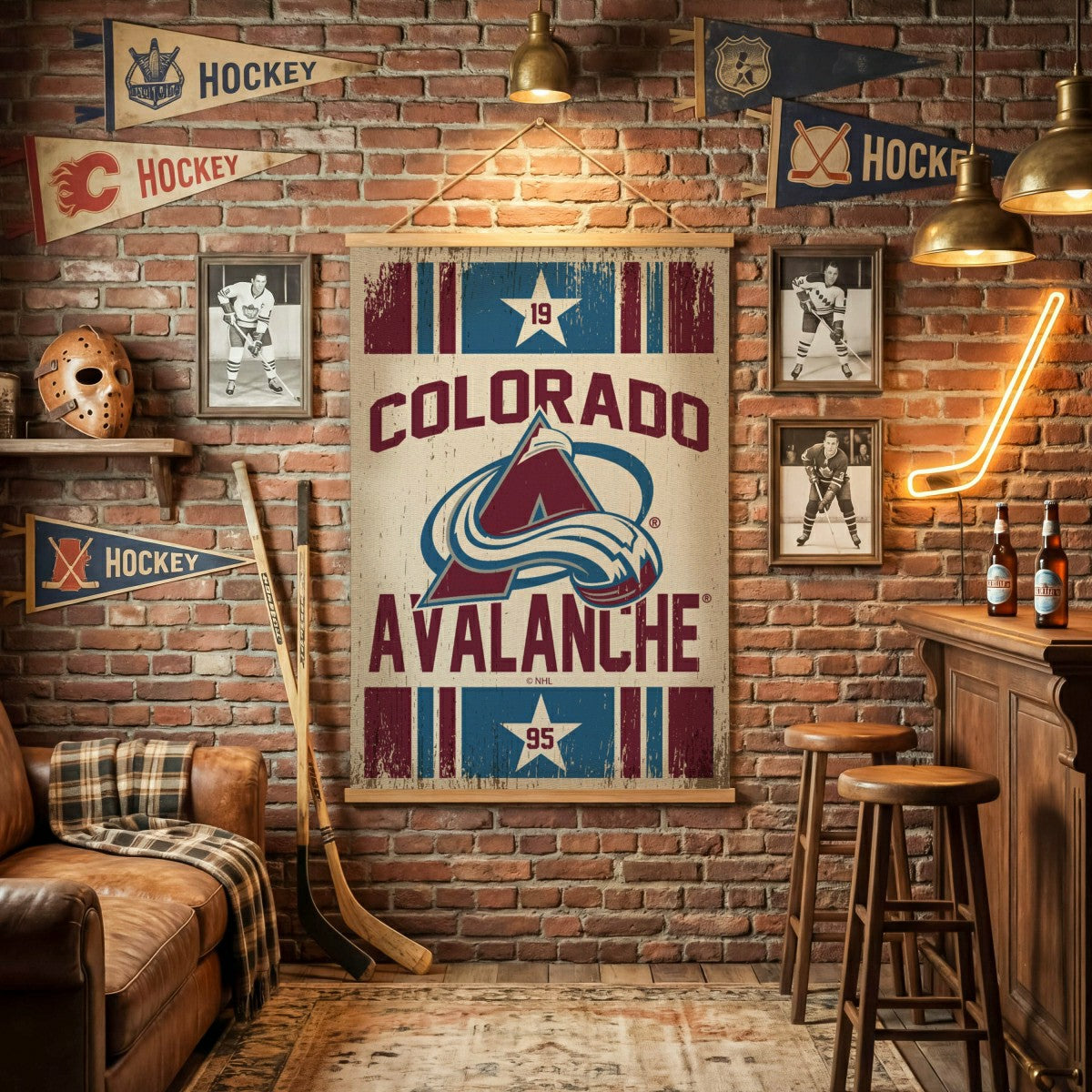 Colorado Avalanche, Canvas Wall Tapestry, Large, 54x36 - NHL Home
