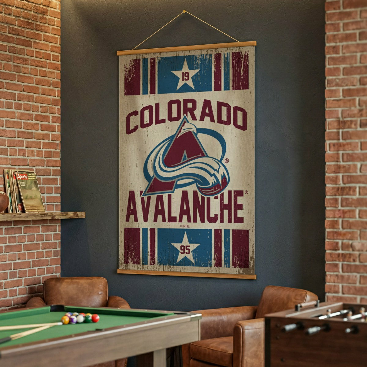 Colorado Avalanche, Canvas Wall Tapestry, Large, 54x36 - NHL Home