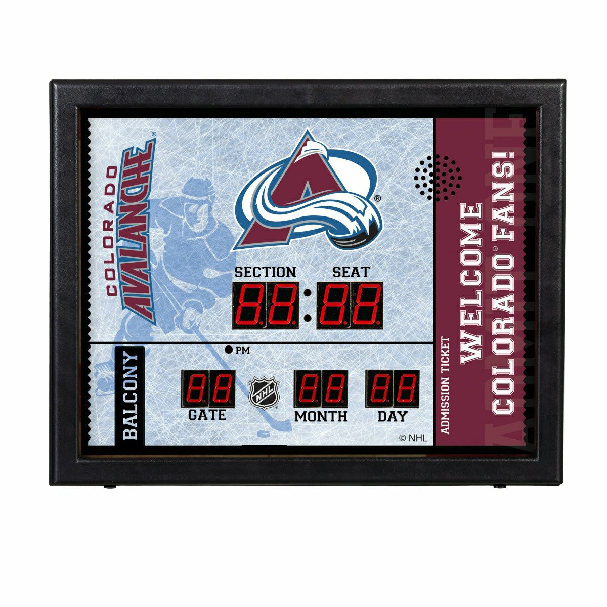 Bluetooth Scoreboard Wall Clock, Colorado Avalanche - NHL Home