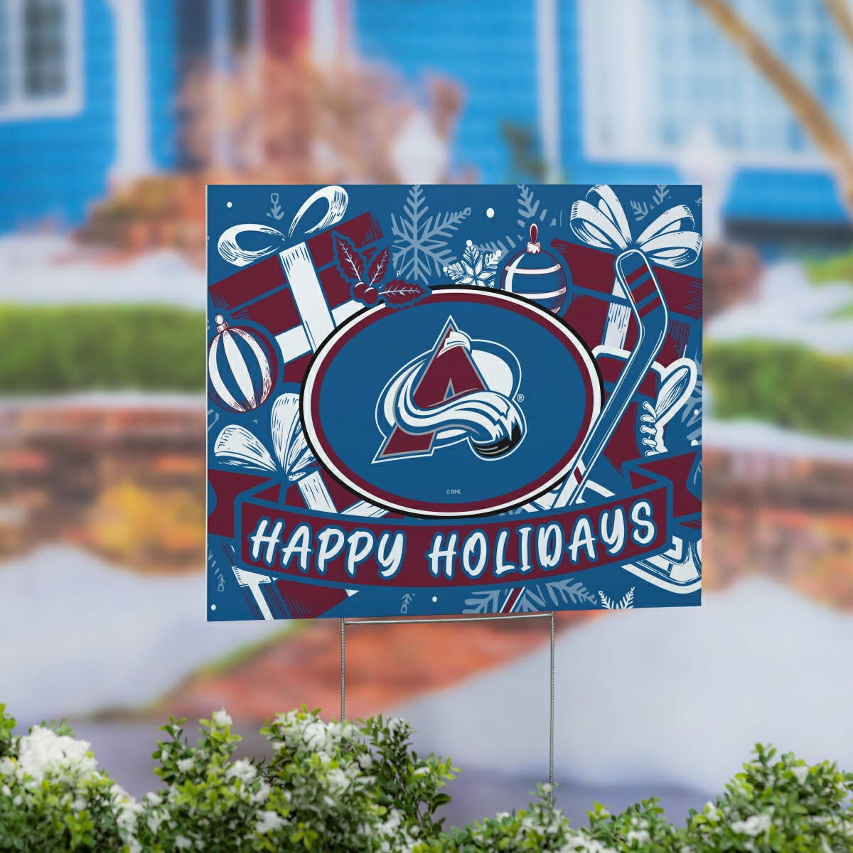 Colorado Avalanche Yard Sign, Holiday - NHL Home