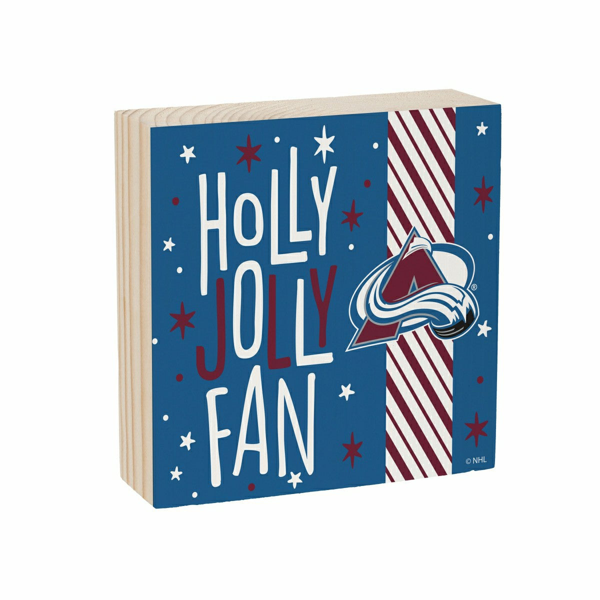 Colorado Avalanche Block, Holiday, 6x6 - NHL Home