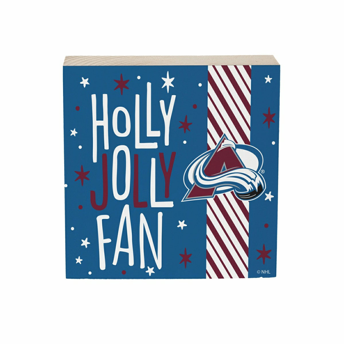 Colorado Avalanche Block, Holiday, 6x6 - NHL Home