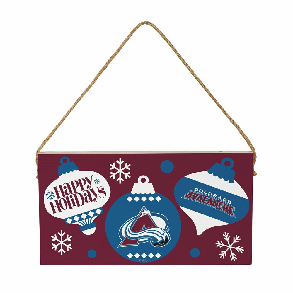 Colorado Avalanche Holiday Wood Wall Sign, 6x11 - NHL Home