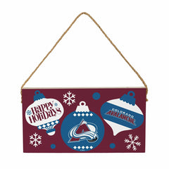 Colorado Avalanche Holiday Wood Wall Sign, 6x11 - NHL Home