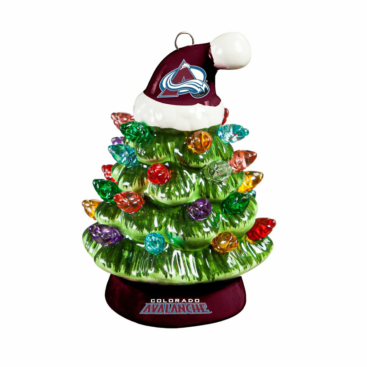 4" Mini LED Tabletop Christmas Tree, Set of 2, Colorado Avalanche - NHL Home
