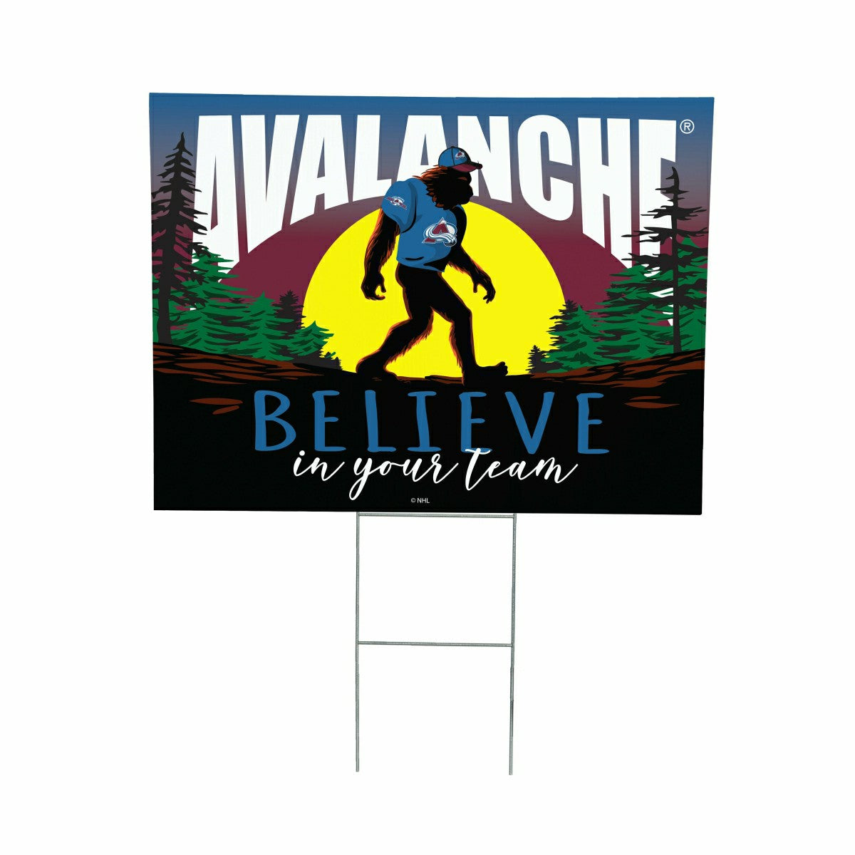 Colorado Avalanche Yard Sign, Bigfoot - NHL Home