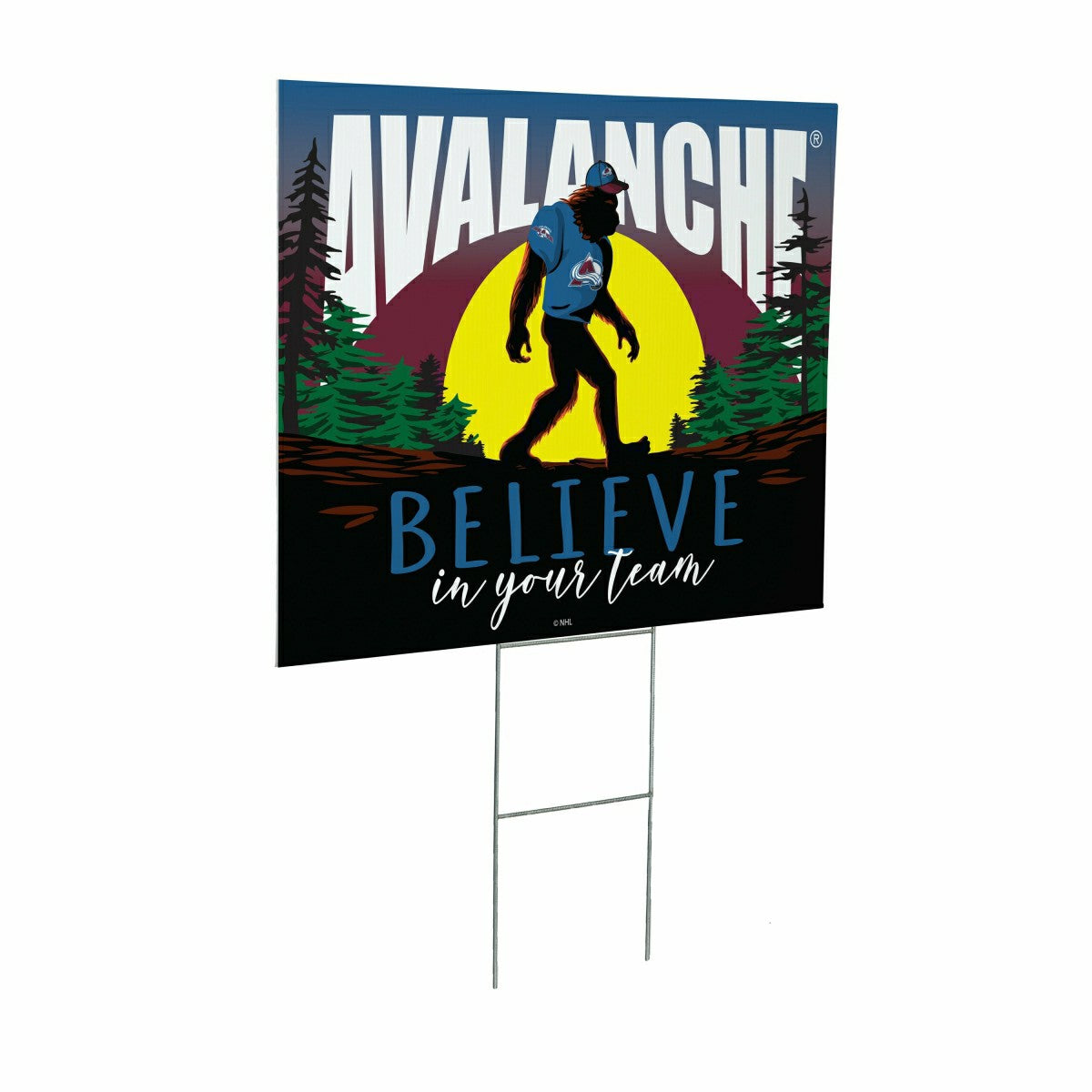 Colorado Avalanche Yard Sign, Bigfoot - NHL Home