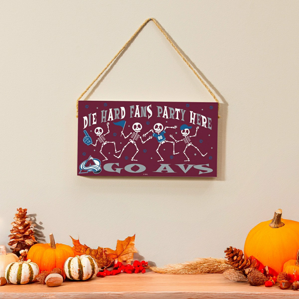 Colorado Avalanche Halloween Wood Wall Sign, 6x11 - NHL Home