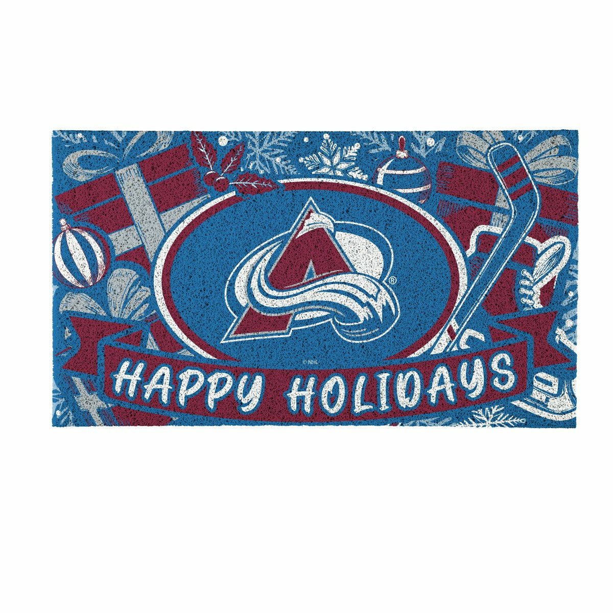 Colorado Avalanche Holiday PVC Mat, 28"x16" - NHL