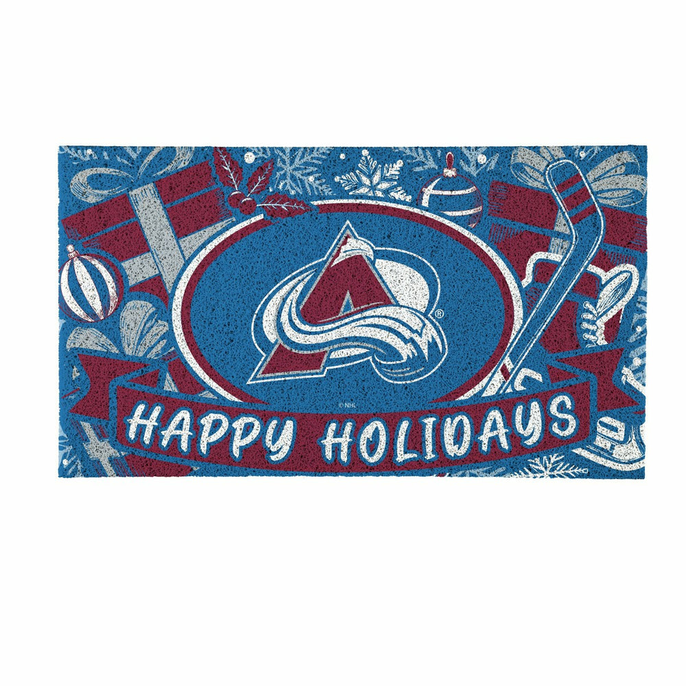 Colorado Avalanche Holiday PVC Mat, 28"x16" - NHL