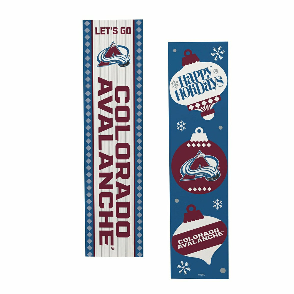 Colorado Avalanche 47" Double Sided Leaner, Christmas - NHL Home