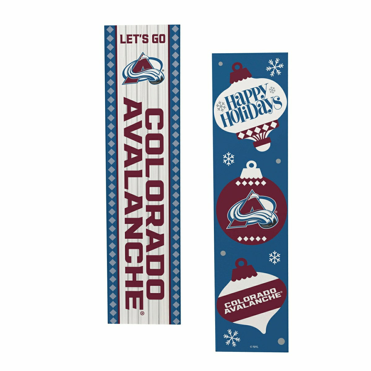 Colorado Avalanche 47" Double Sided Leaner, Christmas - NHL Home