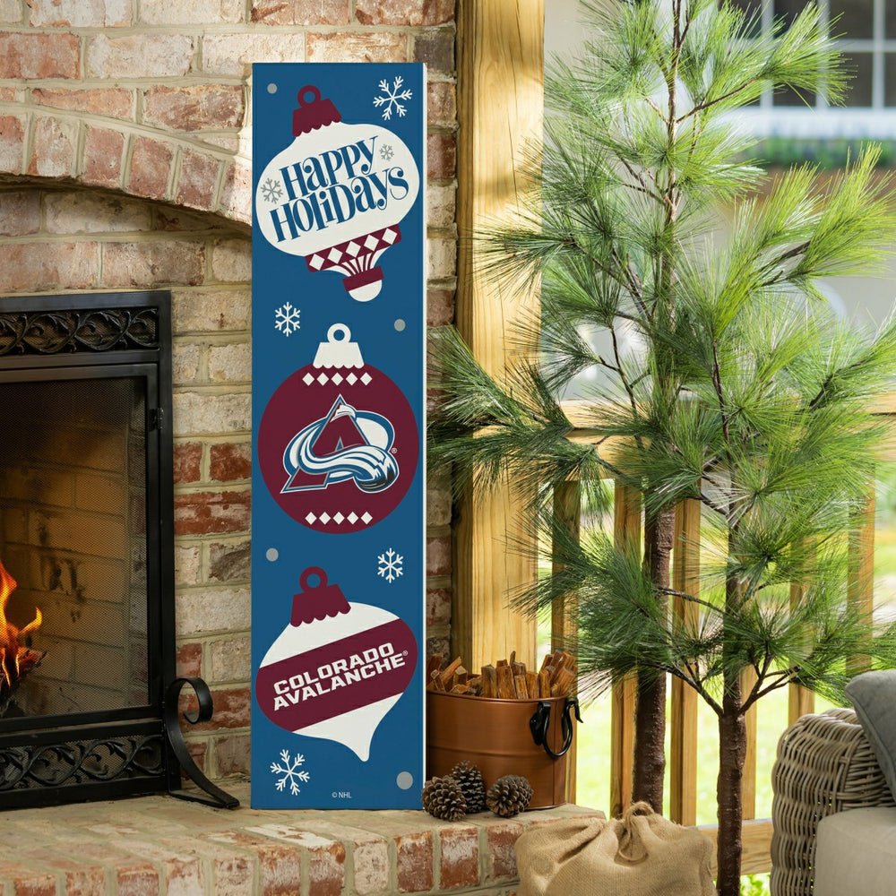 Colorado Avalanche 47" Double Sided Leaner, Christmas - NHL Home
