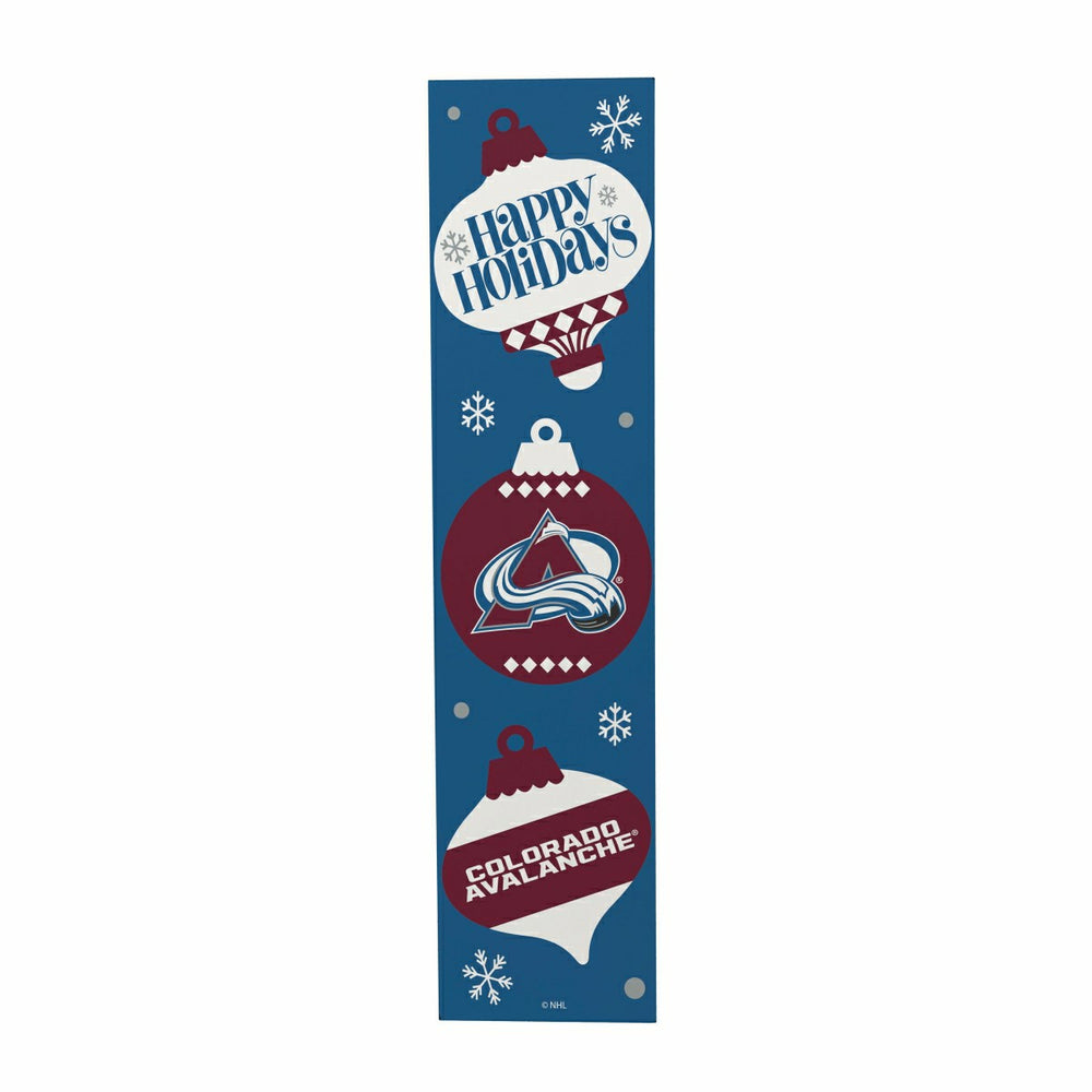 Colorado Avalanche 47" Double Sided Leaner, Christmas - NHL Home