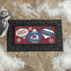 Colorado Avalanche Holiday Flocked Coir Sassafras Switch Mat, 22"x10" - NHL