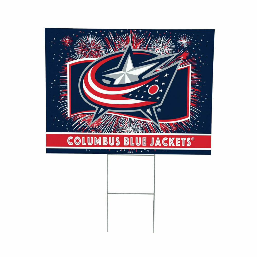 Columbus Blue Jackets Yard Sign, Patriotic - NHL Home