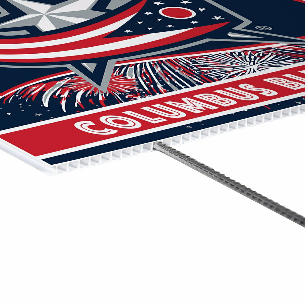 Columbus Blue Jackets Yard Sign, Patriotic - NHL Home