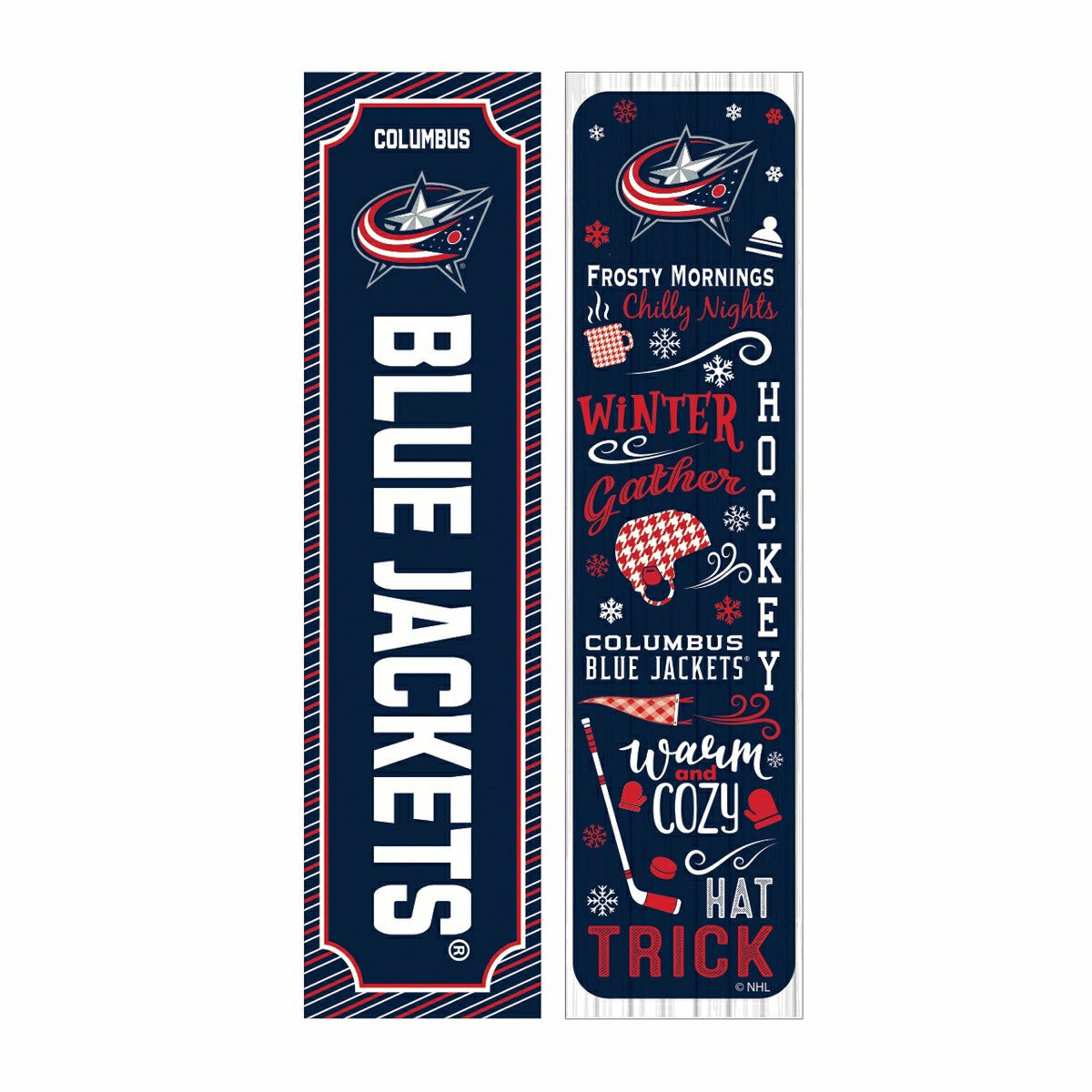 Columbus Blue Jackets 46" Double Sided Leaner, Winter Seasonal - NHL Home