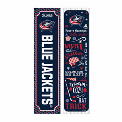 Columbus Blue Jackets 46" Double Sided Leaner, Winter Seasonal - NHL Home