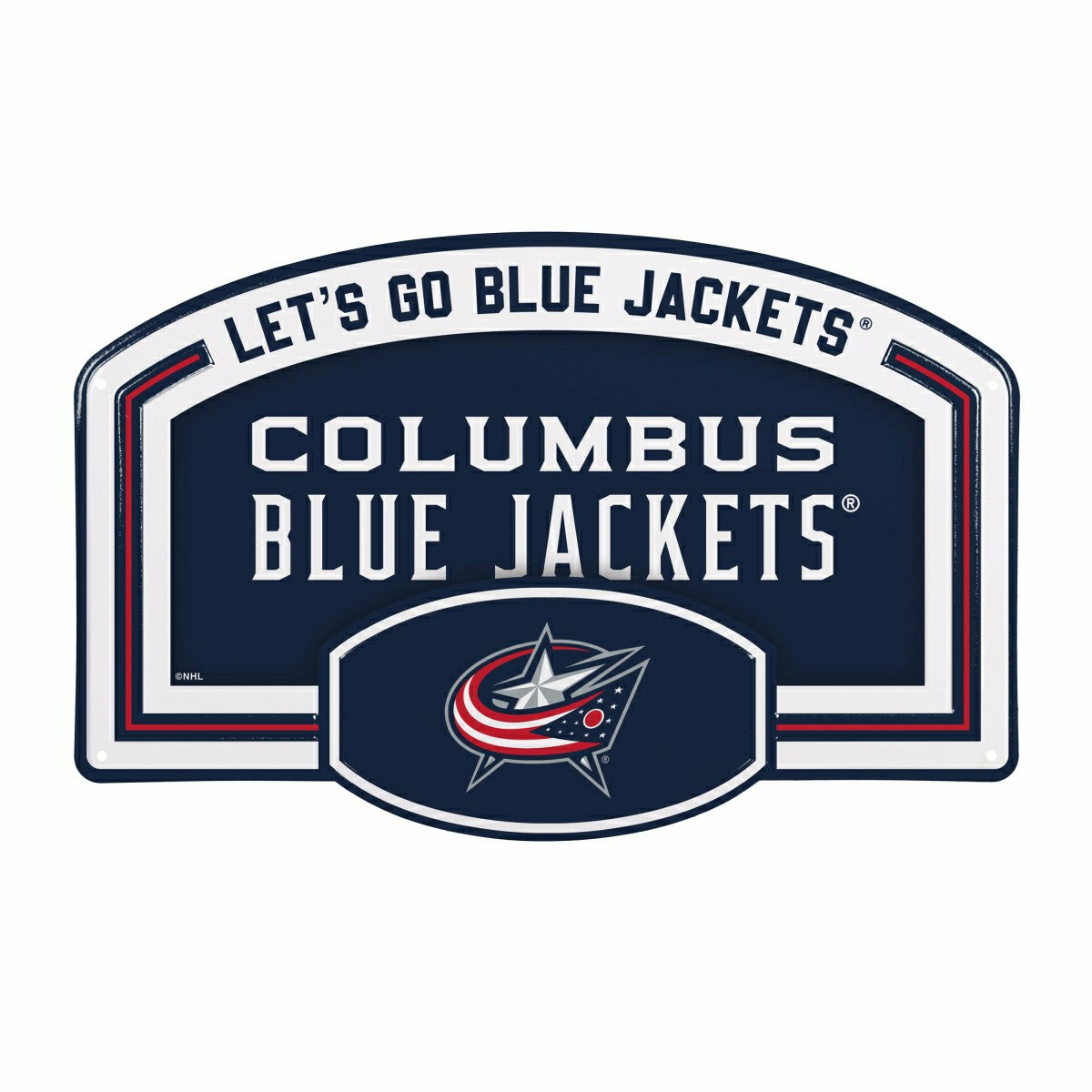 Columbus Blue Jackets USA Embossed Steel Wall Sign, 11" x 17" - NHL Home