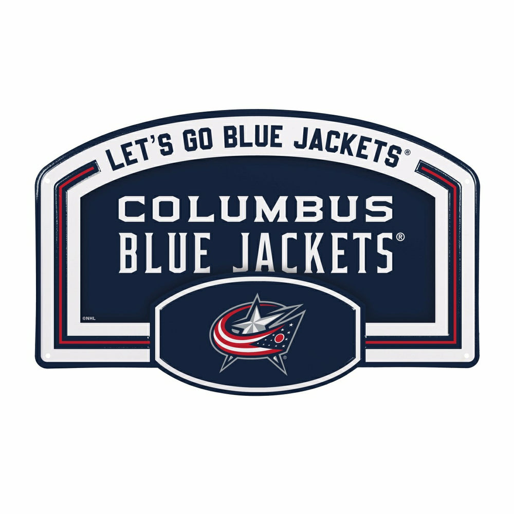 Columbus Blue Jackets USA Embossed Steel Wall Sign, 11" x 17" - NHL Home