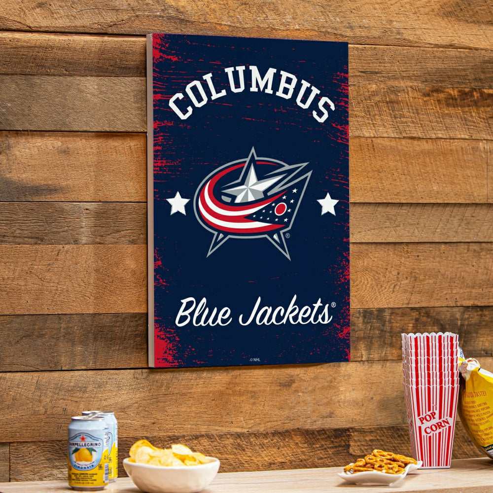 Columbus Blue Jackets Wood Wall Sign, 16x24 - NHL Home