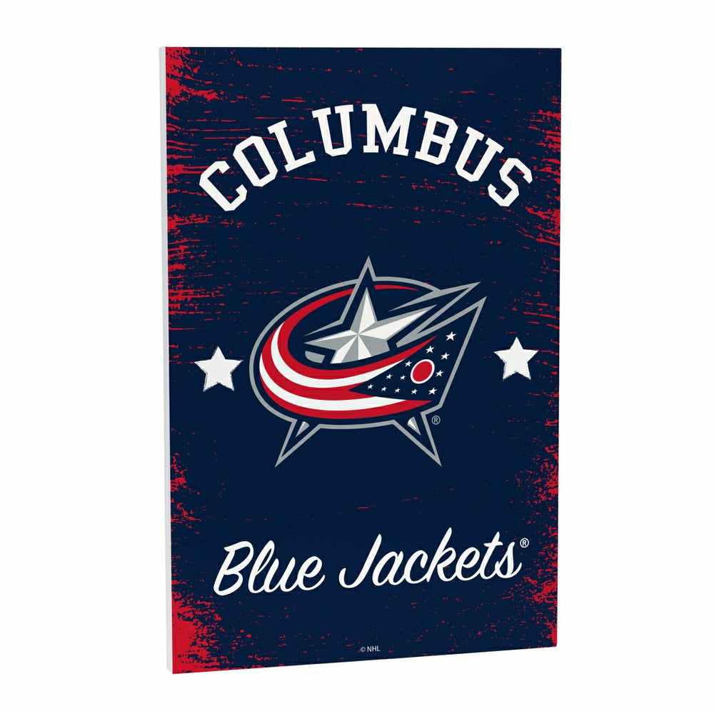 Columbus Blue Jackets Wood Wall Sign, 16x24 - NHL Home