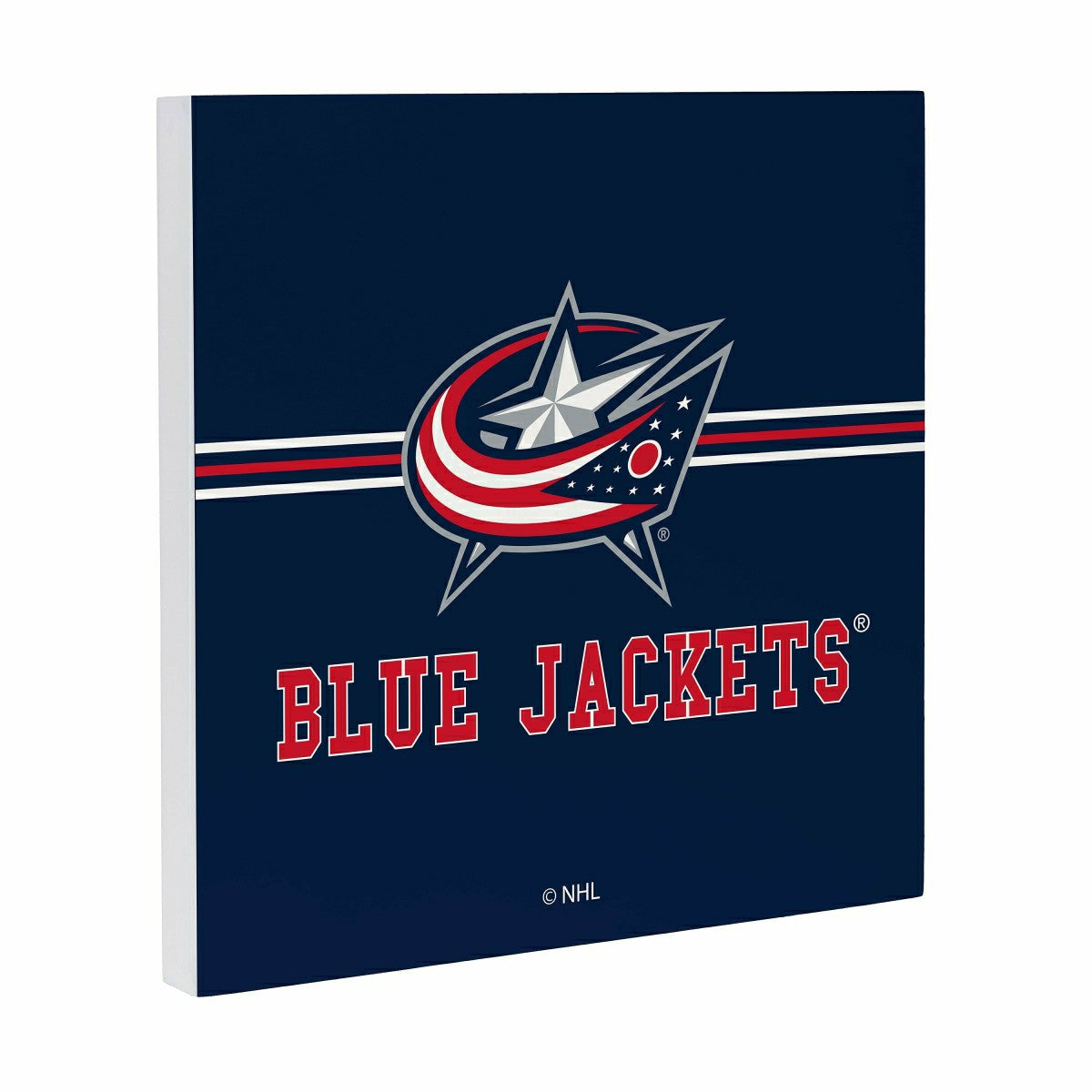 Columbus Blue Jackets Wood Wall Sign, 12x12 - NHL Home