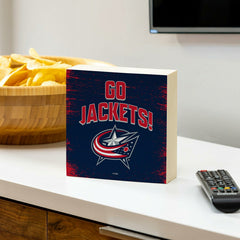 Columbus Blue Jackets Plock, Down Home Fans, 6x6 - NHL Home