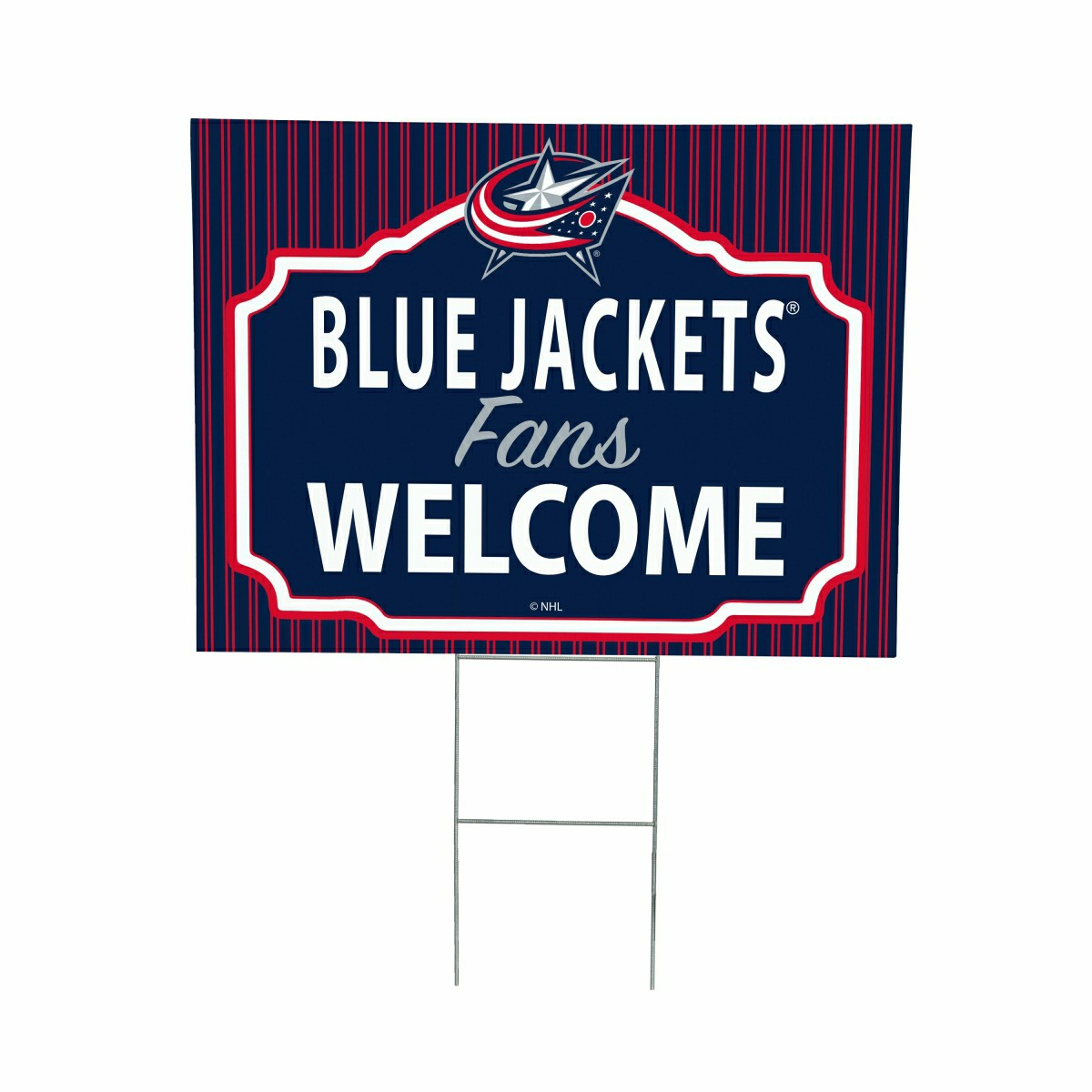 Columbus Blue Jackets Coroplast Yard Sign, "Fans Welcome" - NHL Home