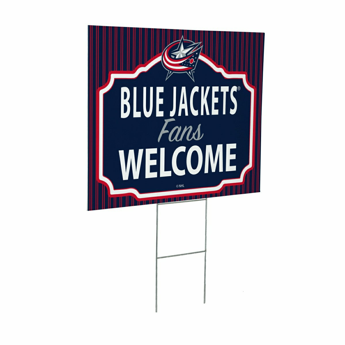 Columbus Blue Jackets Coroplast Yard Sign, "Fans Welcome" - NHL Home