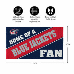 Columbus Blue Jackets, PVC Mat COLOR, Home of a Fan - NHL