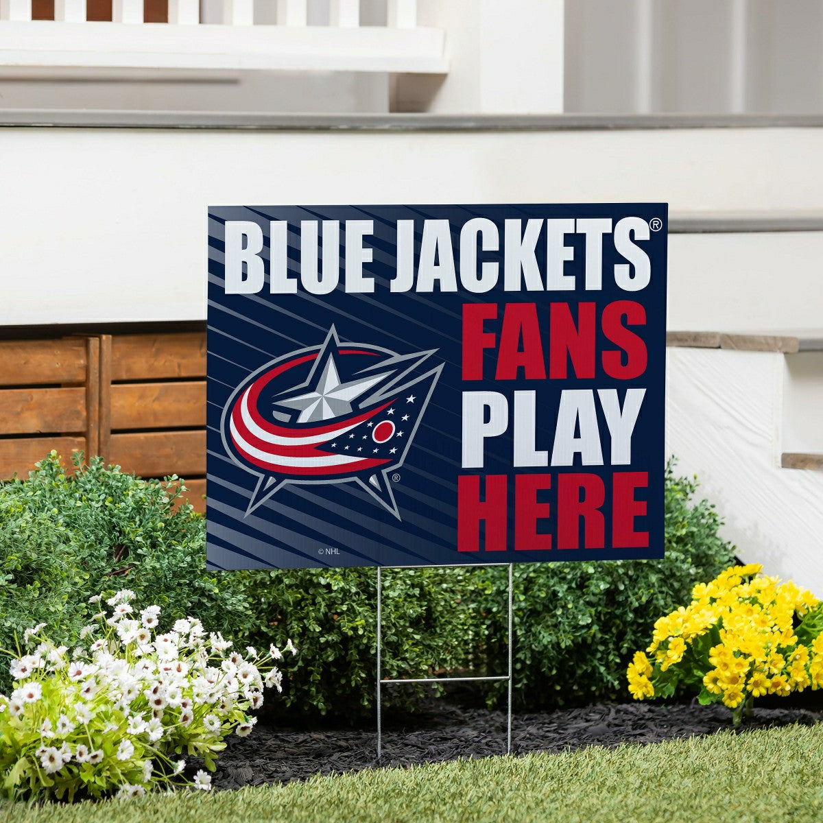 Columbus Blue Jackets Coroplast Yard Sign "Fans Play Here" - NHL Home