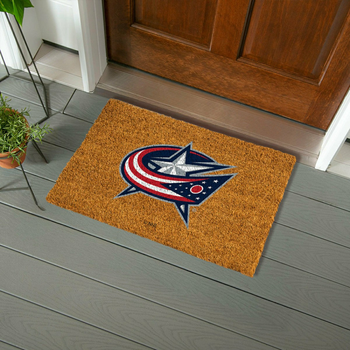 Coir Mat, 16"x28", Columbus Blue Jackets - NHL
