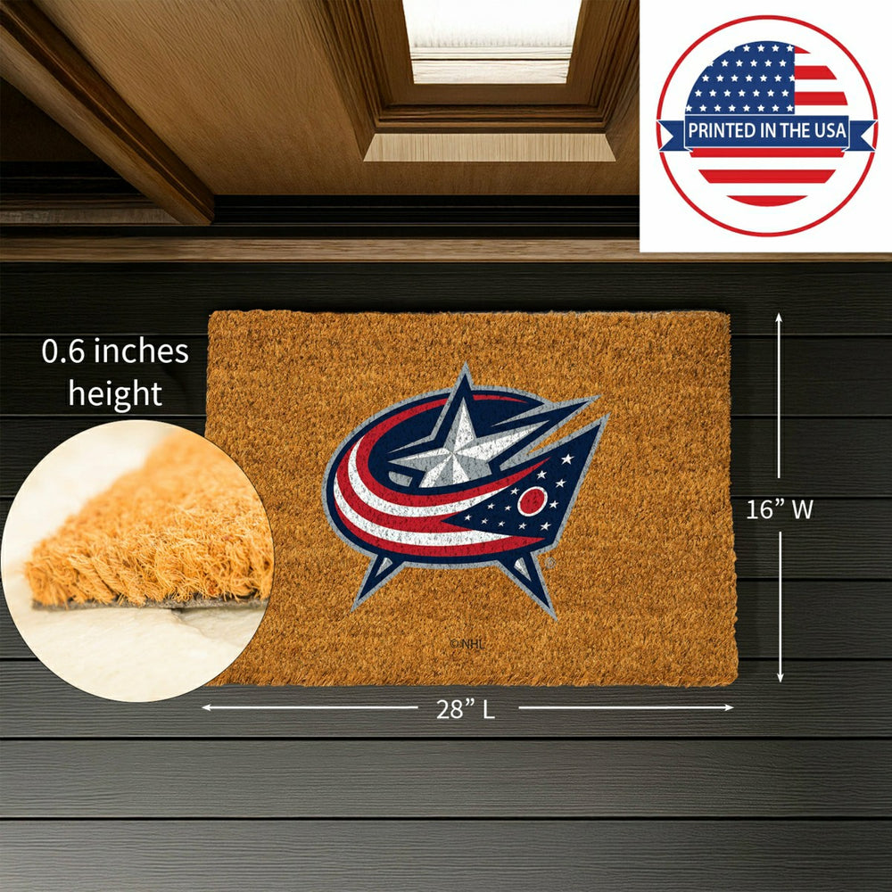 Coir Mat, 16"x28", Columbus Blue Jackets - NHL