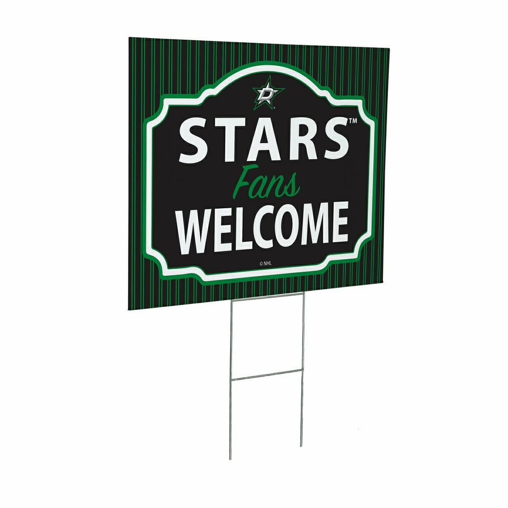 Dallas Stars Coroplast Yard Sign, "Fans Welcome" - NHL Home
