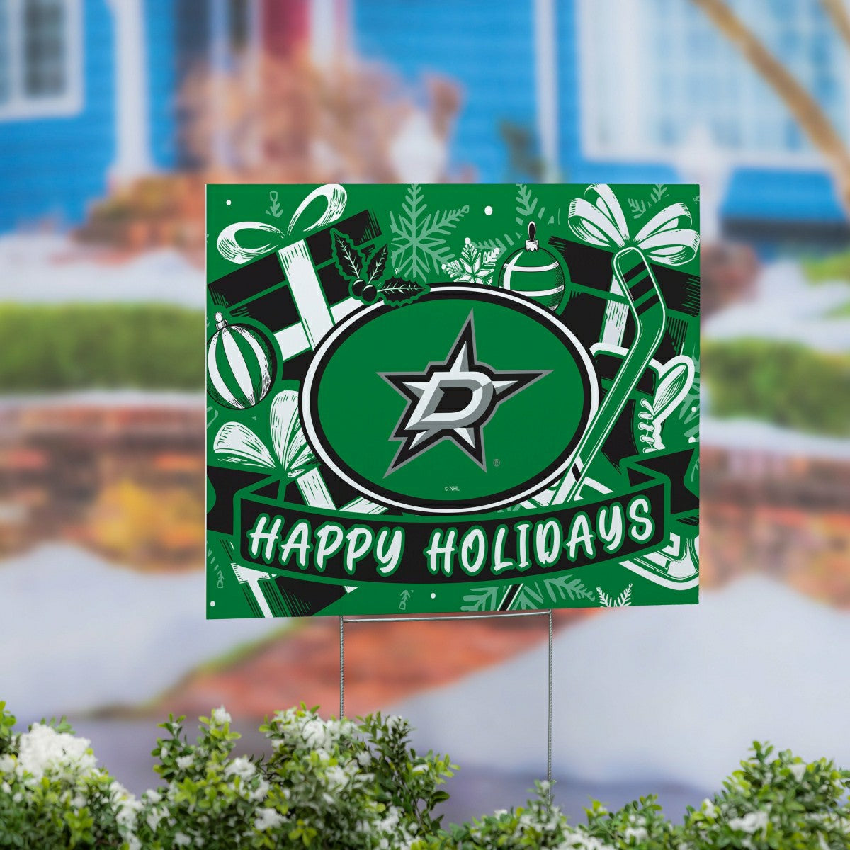 Dallas Stars Yard Sign, Holiday - NHL Home