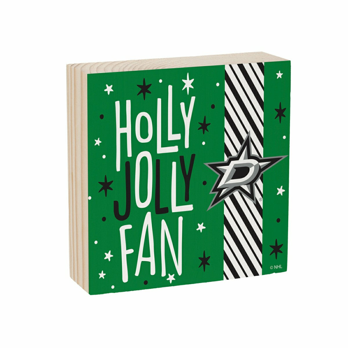 Dallas Stars Block, Holiday, 6x6 - NHL Home