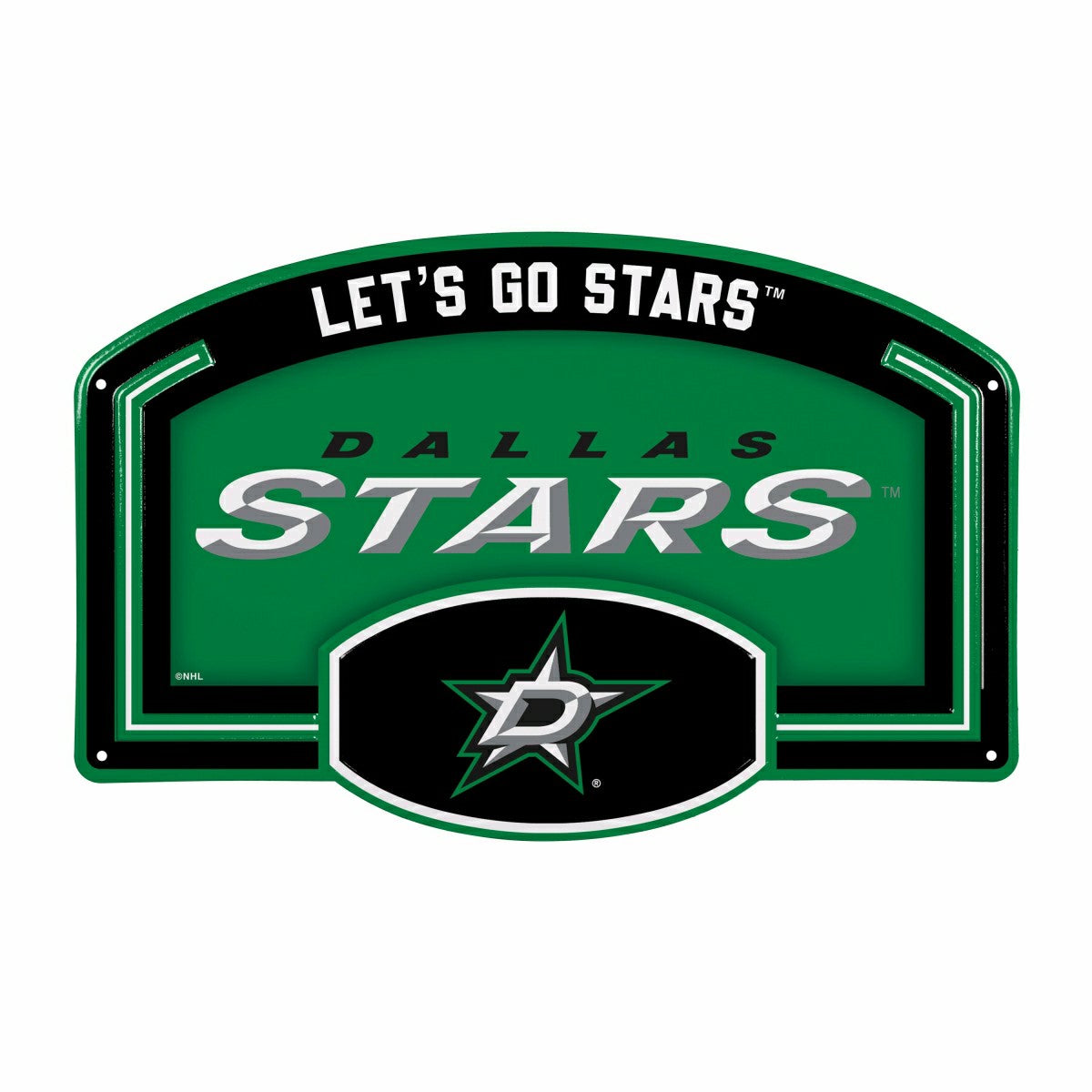 Dallas Stars USA Embossed Steel Wall Sign, 11" x 17" - NHL Home