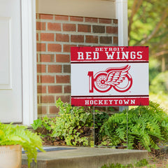 Detroit Red Wings, 100 Anniversary Cororplast Yard Sign - NHL Home