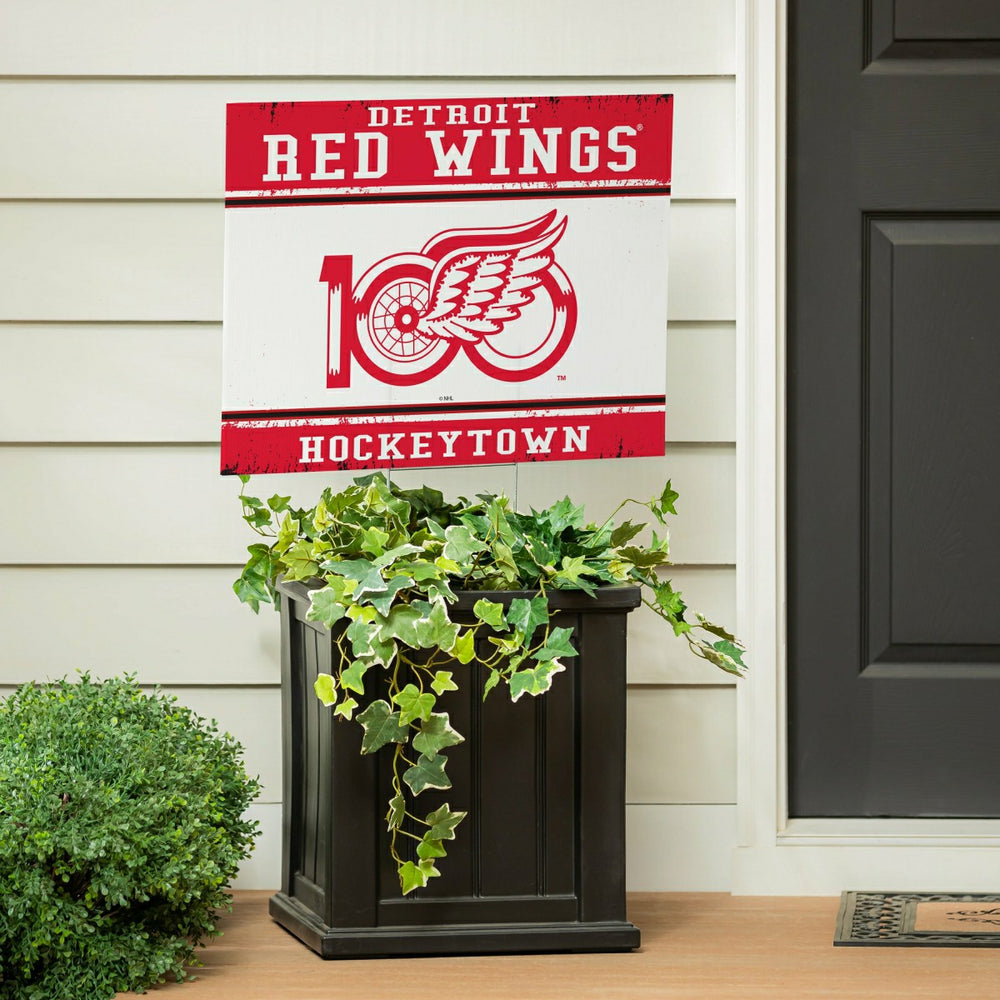 Detroit Red Wings, 100 Anniversary Cororplast Yard Sign - NHL Home
