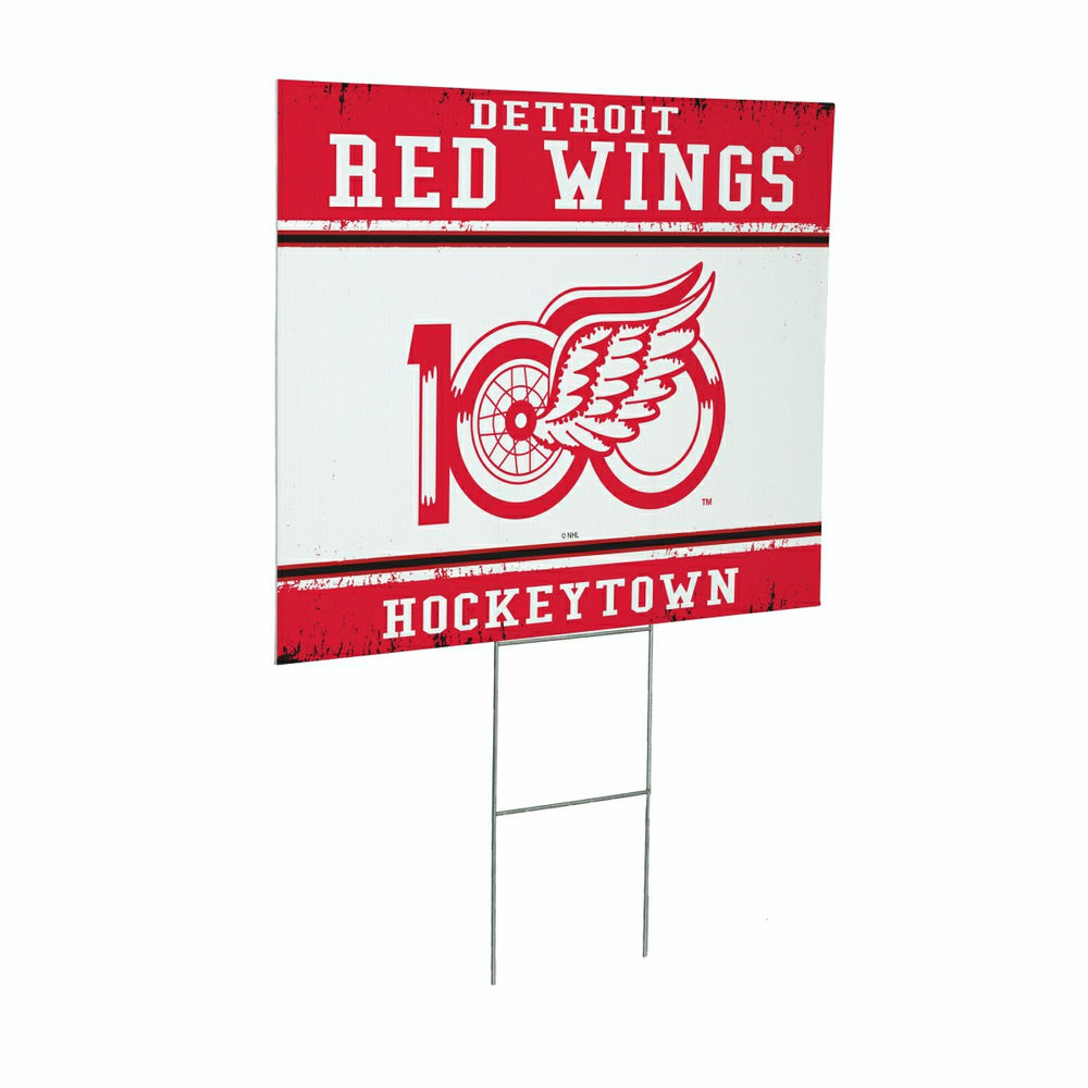 Detroit Red Wings, 100 Anniversary Cororplast Yard Sign - NHL Home