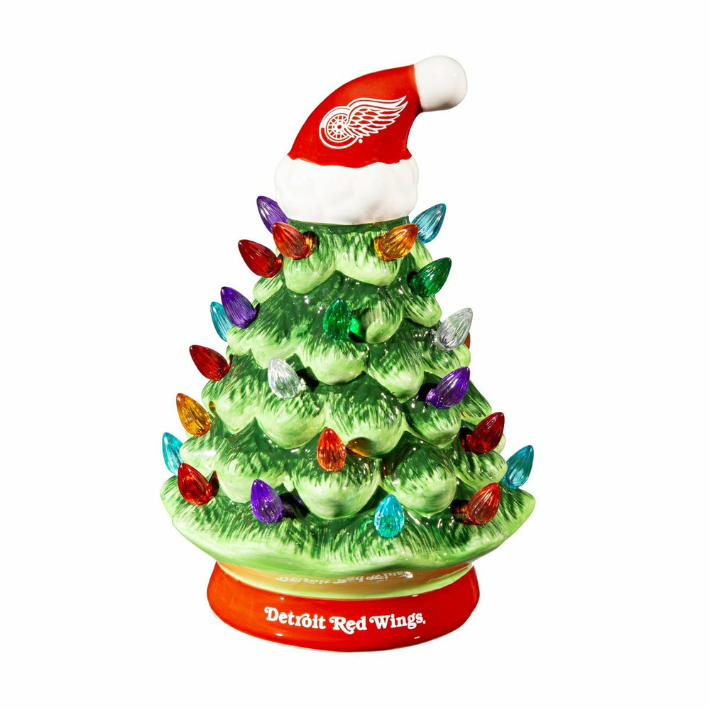 8" LED Ceramic Christmas Tree, Detroit Red Wings - NHL Home