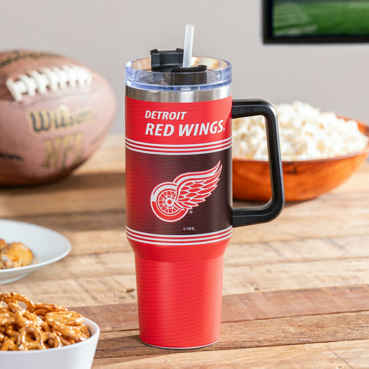 40oz Stainless Steel Canyon Cup w/ Straw, Detroit Red Wings - NHL Home