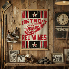 Detroit Red Wings, Canvas Wall Tapestry, Medium, 36x24 - NHL Home