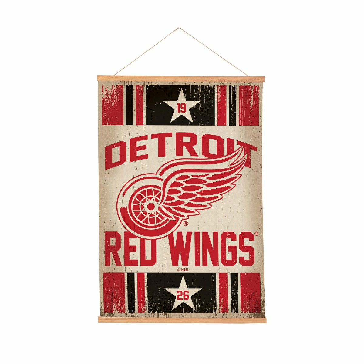 Detroit Red Wings, Canvas Wall Tapestry, Medium, 36x24 - NHL Home